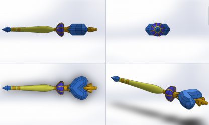 3D model Moon Butterfly's magic wand for cosplay