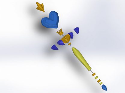 3D model Moon Butterfly's magic wand for cosplay bom 2
