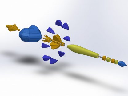 3D model Moon Butterfly's magic wand for cosplay bom