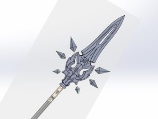 3D model Primordial Jade Winged-Spear for 3D printing and cosplay _1