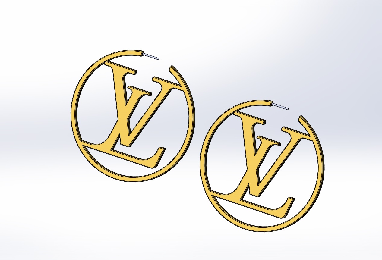 LV Earrings 6 | 3D Print Model