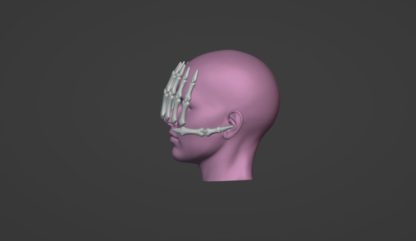 3d model Ainosuke Shindo's skeleton mask bone mask for 3d print and cosplay 2