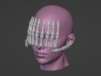3d model Ainosuke Shindo's skeleton mask bone mask for 3d print and cosplay