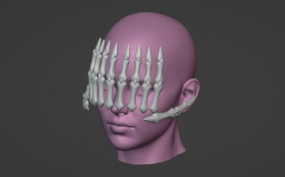 3d model Ainosuke Shindo's skeleton mask bone mask for 3d print and cosplay