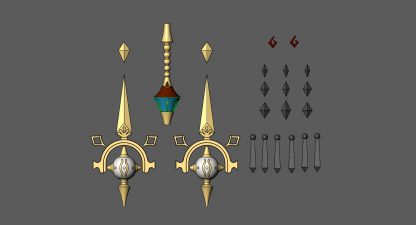 3d model La Signora jewerly and accessories from Genshin Impact for cosplay