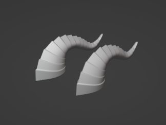 3d model Malleus Draconia Horns from Vision Mondstad for 3d print and cosplay