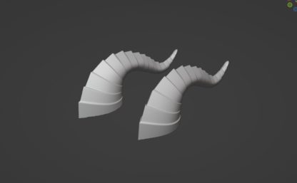 3d model Malleus Draconia Horns from Vision Mondstad for 3d print and cosplay