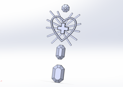 3d model Anne Faulkner's earrings from Paradox Live for 3d print and cosplay