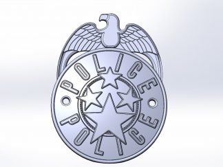 Police badges from the evil within 3d model
